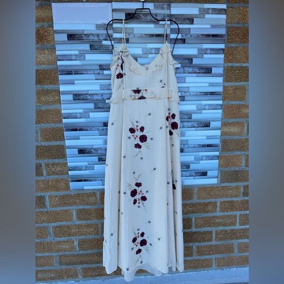 JOIE CASSIEL RUFFLED FLORAL MAXI DRESS SIZE 10 - Picture 3 of 16